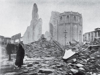 Rovine del Duomo di Messina, 1908
